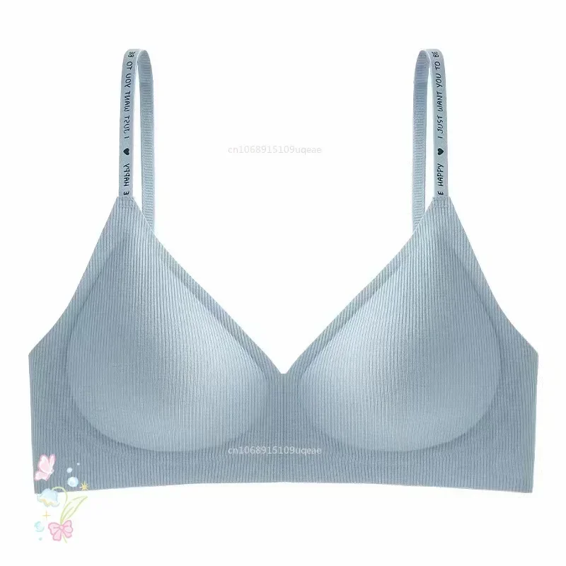 Sexy Seamless Bras for Women Wireless Underwear Push Up Brasieres Deep V Bralette Invisible Letter Strap Bra Lingerie