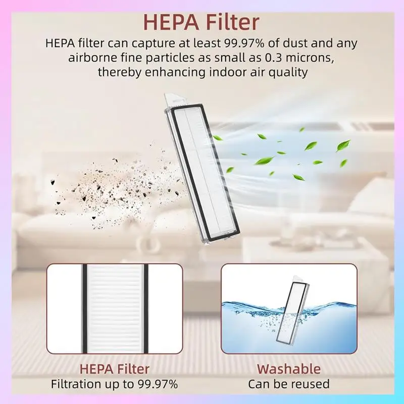 ABRG-مجموعة ملحقات لـ Roborock S8 Maxv Ultra مكنسة كهربائية فرشاة جانبية رئيسية فلتر Hepa ممسحة قماش أكياس الغبار