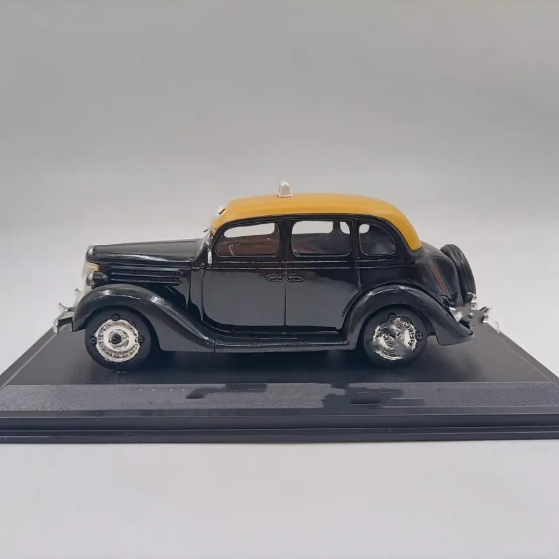 

Моделирование такси из сплава, модель автомобиля, готовая коллекция продуктов, классические украшения, новинка с упаковкой, черный автомобиль, желтая крыша