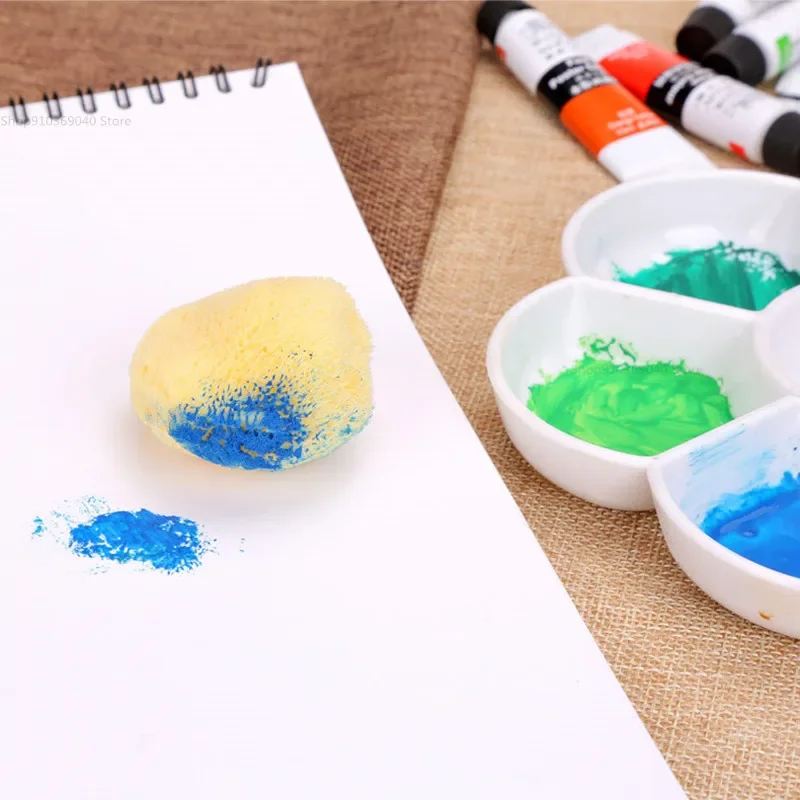 Pintura de acuarela de esponja griega Natural con bolígrafo de limpieza de esponja absorbente, pintura de textura especial, herramienta de limpieza