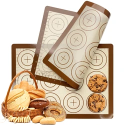 1PC Silicone Baking Mat for Oven, Reusable Non-Stick Heat Resistant Bakeware Sheets with Measurements, for Cookie Pastry