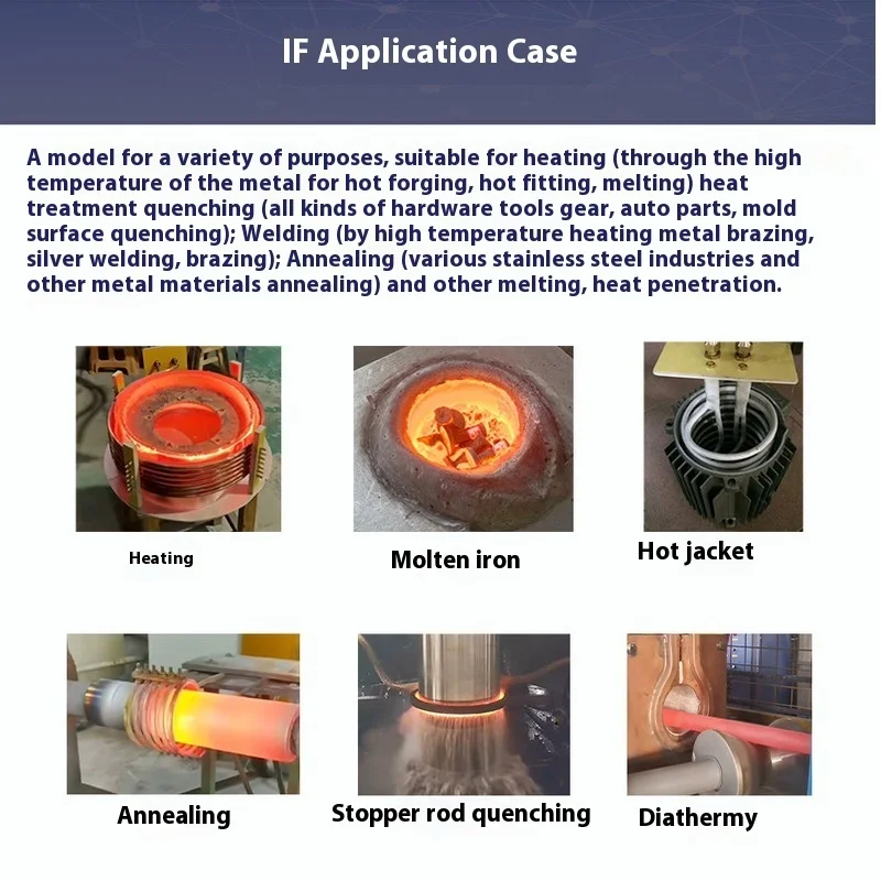 35KW Heating Supply, Small Copper Melting Gold Forging Furnace, Medium Frequency Machine, Induction Power Supply Equipment