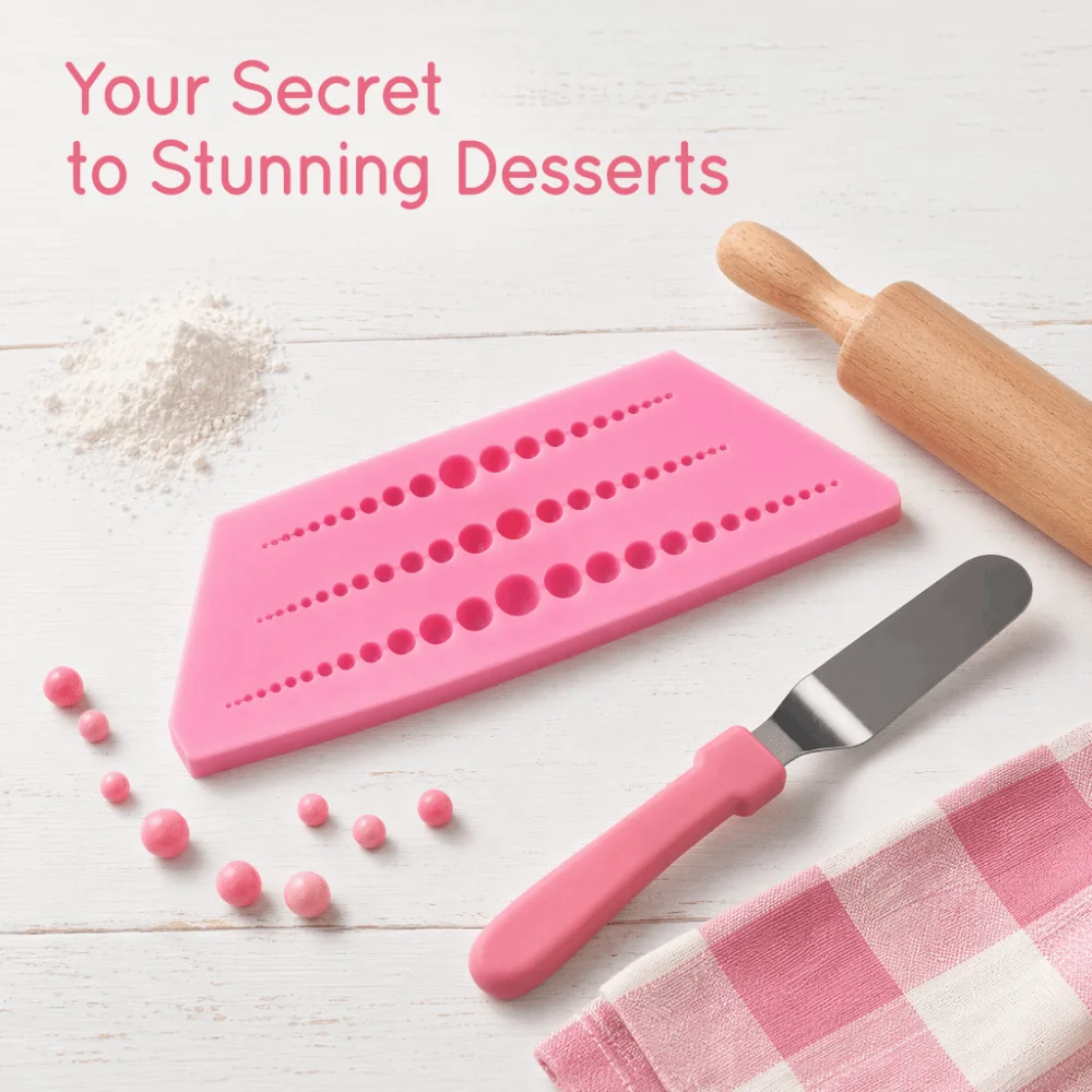 Durable Food Grade Fondant Mold Silicone Easy Release Chocolate Mold Heat Resistant Pearl Chain Mold Wedding Cakes