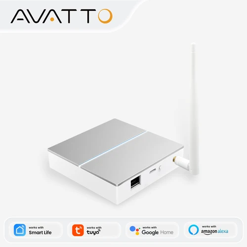 Imagen 1 del producto Centro de Control Inteligente AVATTO Tuya Zigbee con Antena de Señal, Puente Inalámbrico para Casa Inteligente Compatible con Aplicaciones, Funciona con Alexa y Google Home