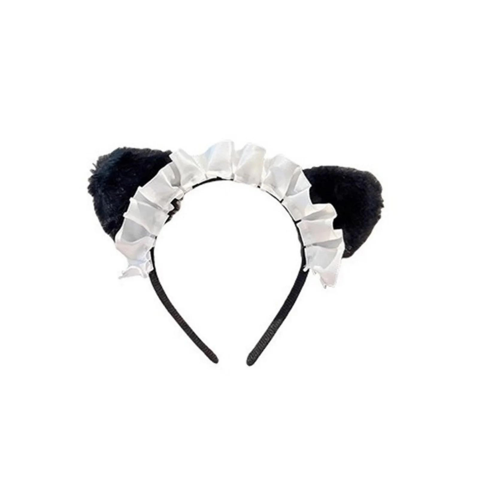 2 Stück süße Katzenohren-Stirnbänder im japanischen Stil, süße Haarreifen mit hohem Totenkopf-Oberteil, Lolita- und Dienstmädchen-Cosplay-Haar-Accessoires – Detail 2