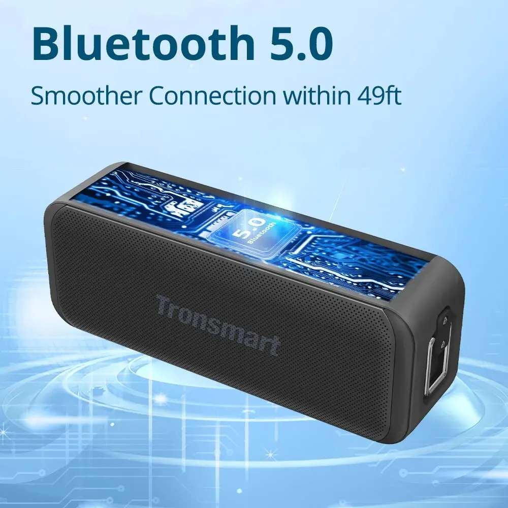 ลำโพงมินิบลูทูธ Tronsmart T2ลำโพงพกพาสำหรับกลางแจ้งพร้อม IPX7กันน้ำใช้เวลาเล่น24ชม. ไมโคร SD 2023