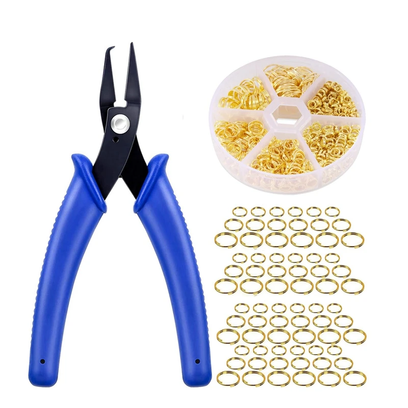 690Pcs Metal Gold Double Rings Circles Craft Jump-Loops Opener For Jewelry Necklaces And Bracelets