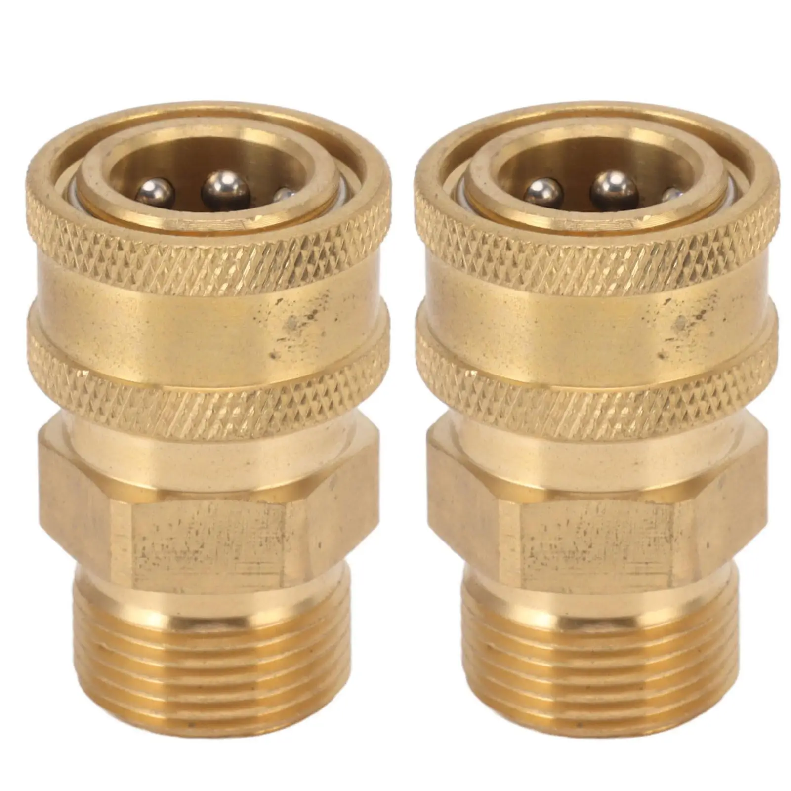 

High Pressure Washer Fitting Adapter Copper 3/8 Inch NPT Female to M22 Male Quick Connector 2Pcs
