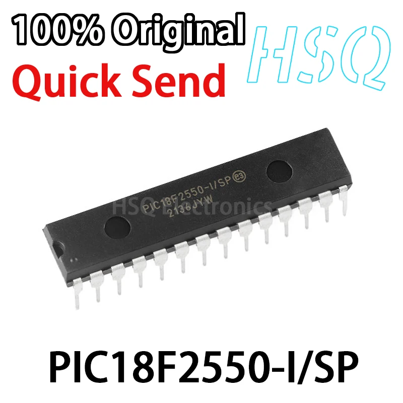 

1PCS New Original PIC18F2550-I/SP PIC18F2550 PDIP-28 High Performance Enhanced Flash Memory USB Microcontroller