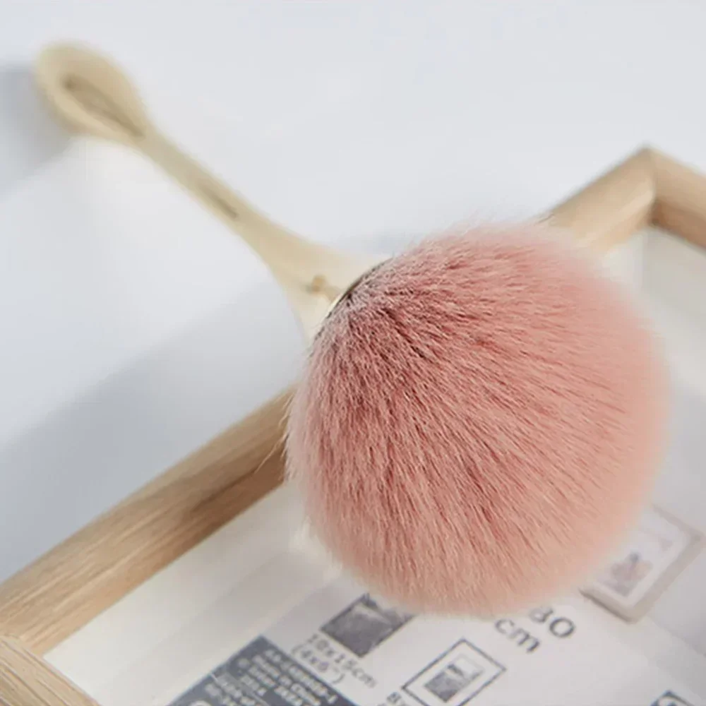 Pennello professionale per fard in oro rosa Strumento cosmetico in polvere morbida per pennello per fard per trucco viso di grandi dimensioni