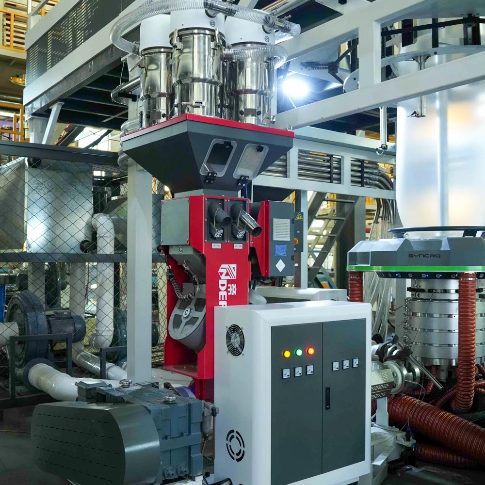 Three Layer Co-extrusion Blown Film Machine IBC Three Layer Blown Film Machine Traction Rotary Abc Film Blowing Machine