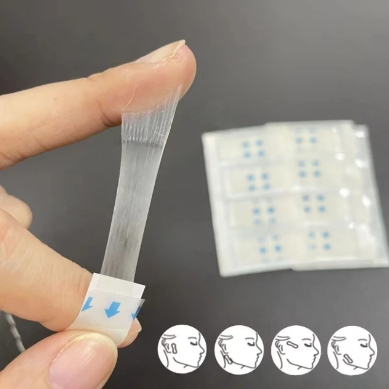 Taśma do modelowania twarzy w kształcie litery V, redukująca zmarszczki i opadanie skóry, niewidoczna, przezroczysta, cienka, liftingująca naklejki na twarz, narzędzie do pielęgnacji twarzy.