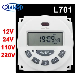 New type L701 16A AC 220V230V110V 12V24V Digital Timer controller 7 Days Weekly Programmable Timer switch minutes Counter CN101A