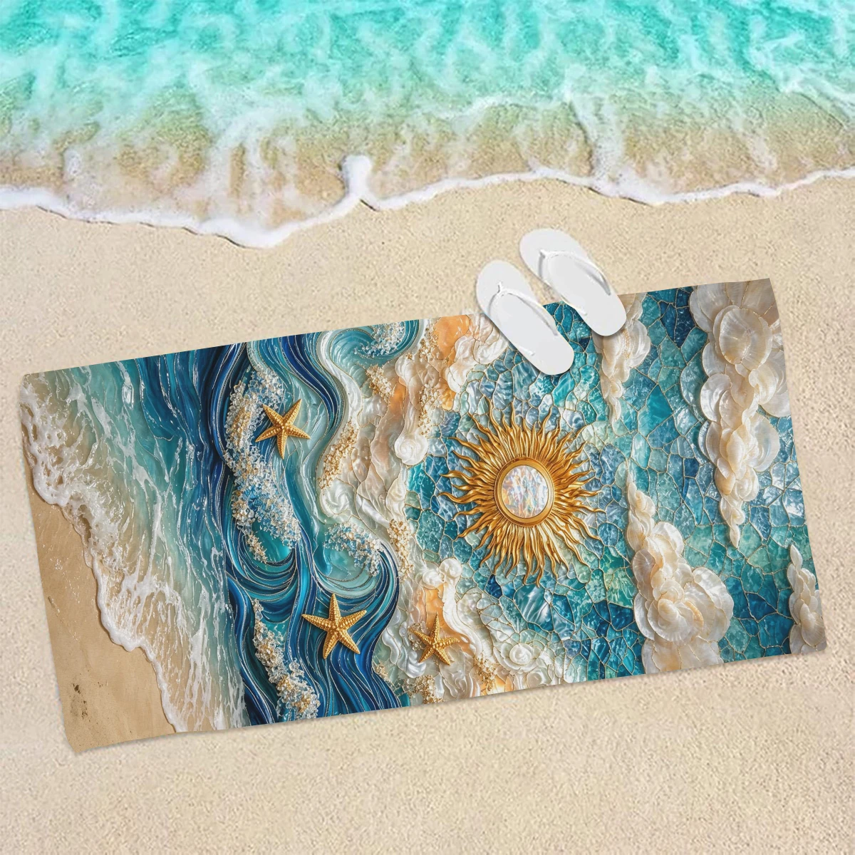 Versatile Polyester Beach Towel - Ideal for Swimming, Fitness, Camping, Yoga, Travel and Beach Activities