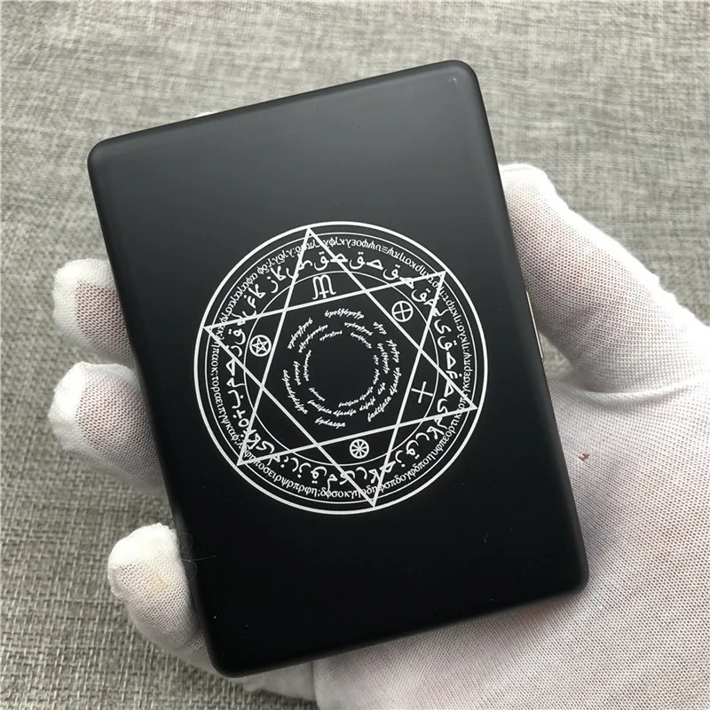 DIY Universal Aluminium Alloy Cigarette Case Smoke Hexagram Six Point Star Fit All Kinds Cigarettes Case Boxes Smoking Holder