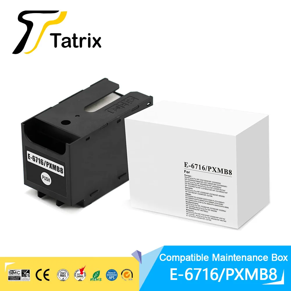 Tatrix T6716 C13T 671600   Kompatible Tintenwartungsbox für den Abfalltintenbehälter Epson WorkForce Pro WF-C5290DW WF-C5790