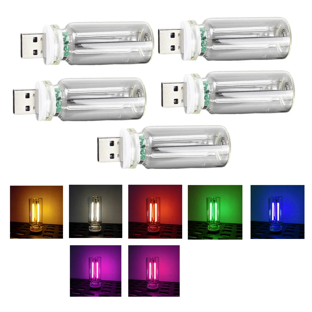 سيارة USB LED خيوط اللمس يعتم لمبة 5 فولت الرجعية LED لمبات المحيطة مصباح ليلة ضوء التخييم إضاءة ديكورية المنزل #1