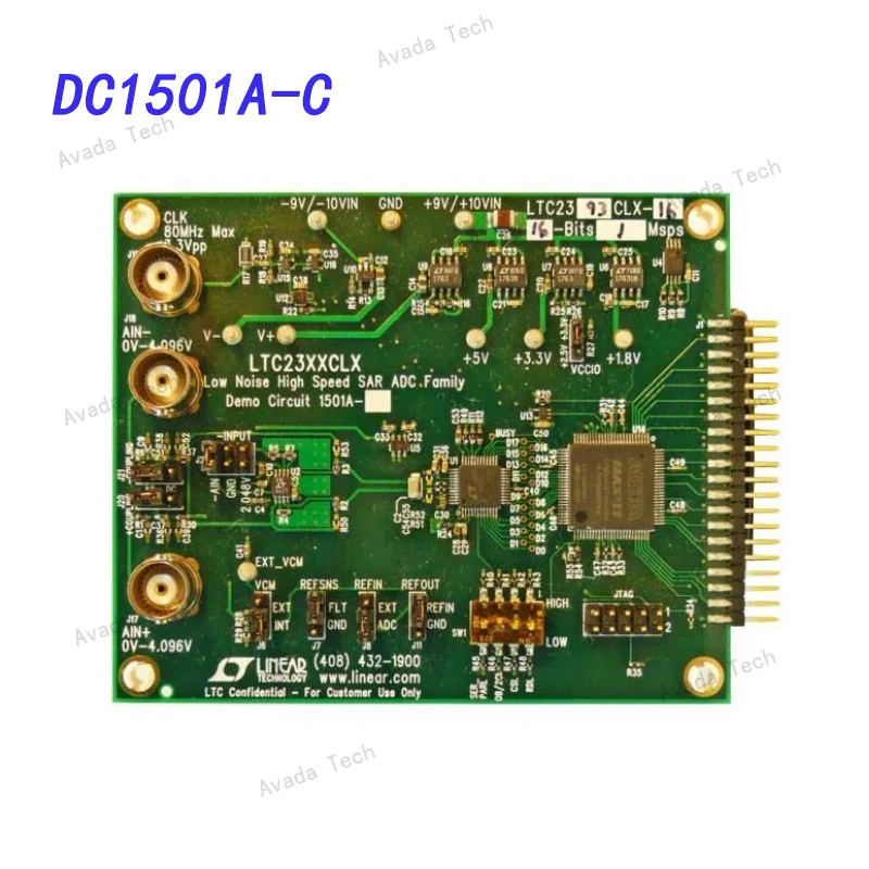 DC1501A-C Data Conversion IC Development Tool LTC2391-16 with LT1807, 5V 16-bit 250ksp