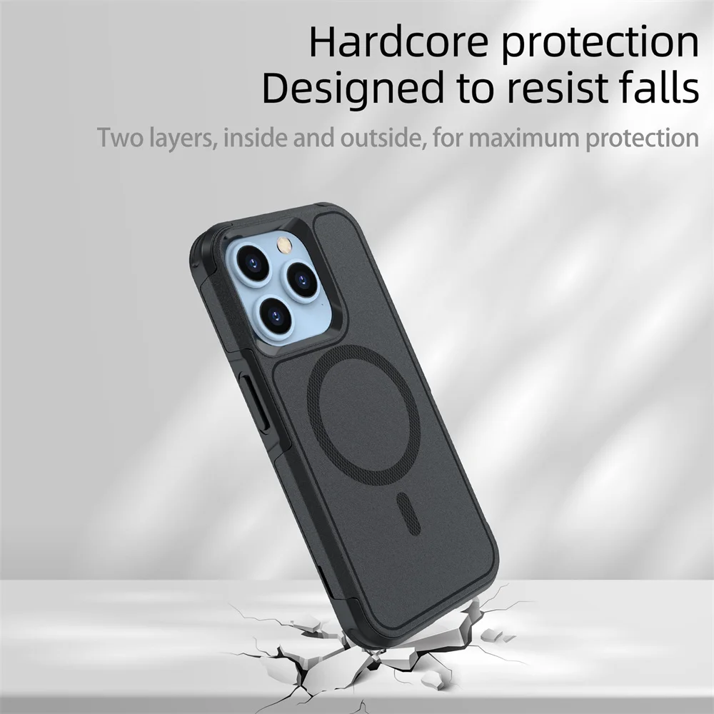 Magnetic Case for iPhone 16 15 Pro Max Plus 14 13 mini 12,Military Grade Drop Protective Tough Shockproof Case,for MagSafe