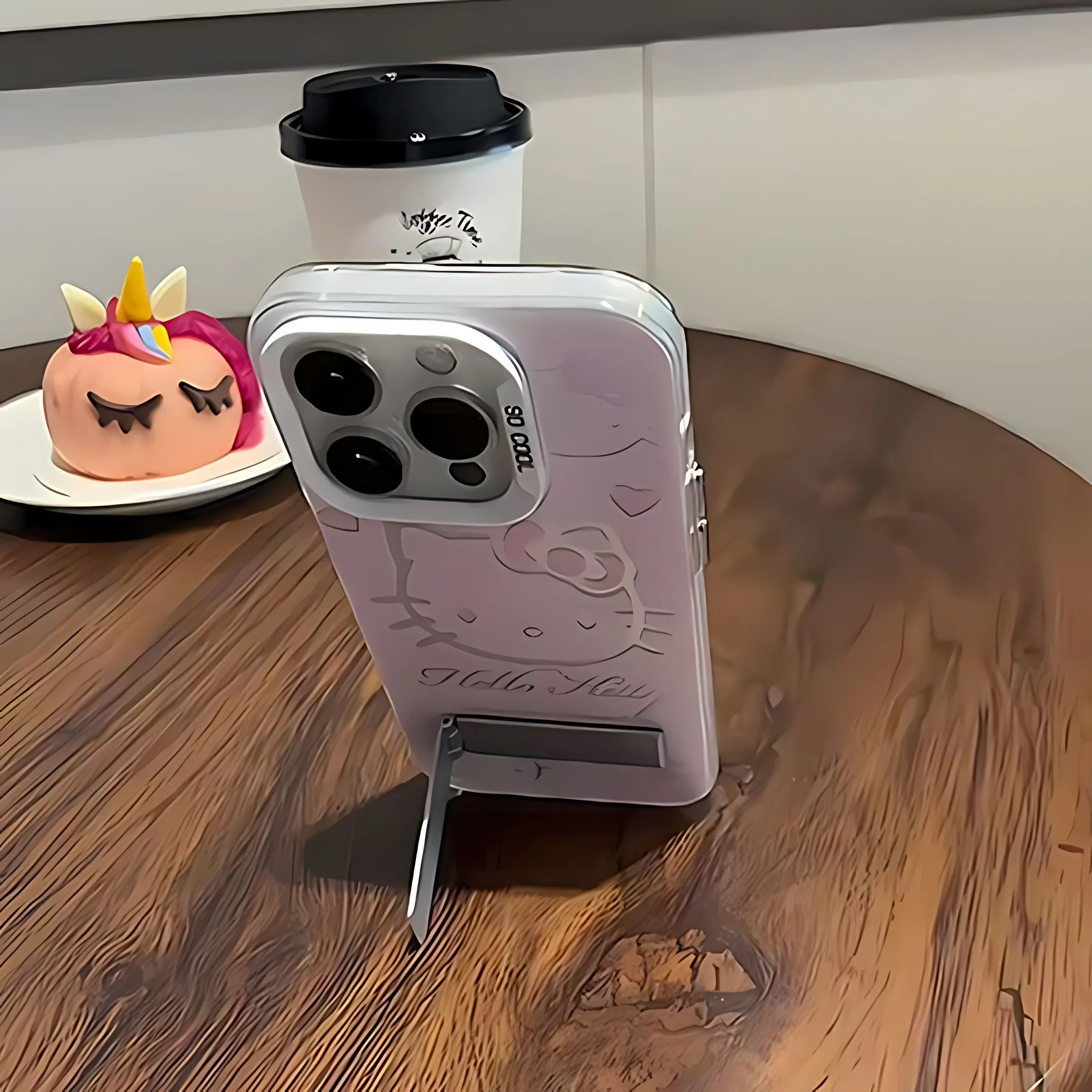 Luxus rosa Hallo Kitty mit Halterung Handy hülle für iPhone 16 15 14 13 12 11 Pro max x xr xsmax 8 7 plus stoßfest mit Halter
