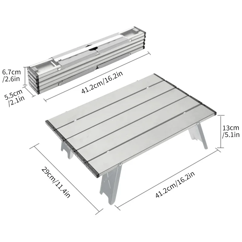 Mini składany stół kempingowy Ultralekki stół ze stopu aluminium do podróży Piknik Grill Składane biurko komputerowe