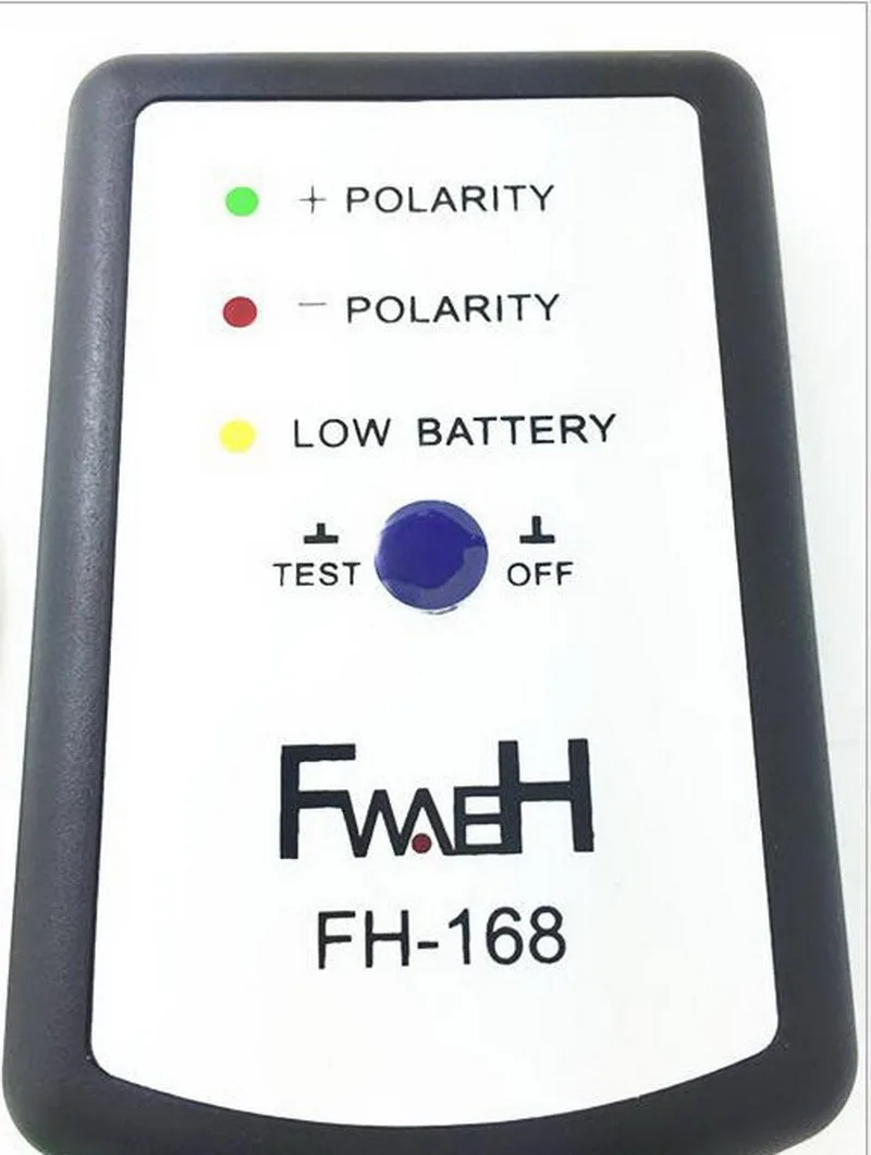 1Pcs 10.5x7x2.5cm Car Audio Detector PH Phase Meter Speaker Polarity Tester Black
