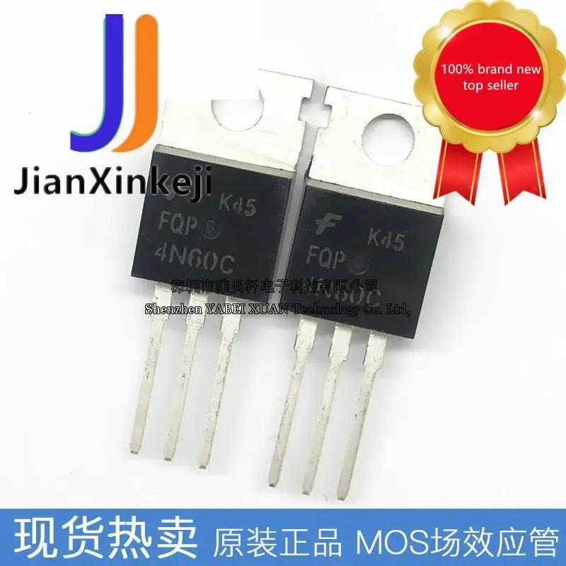 10pcs100% Orginal Mới Cắm Thẳng FQP4N60C 4N60C Đến-220 N Kênh 4A 600V MOS Hiệu Ứng Trường Ống còn Hàng