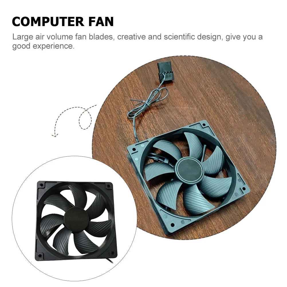 

Cooling Fan Chassis Air Cooler Computer Case Fans Device Heat Sink Abs Desktop Radiator