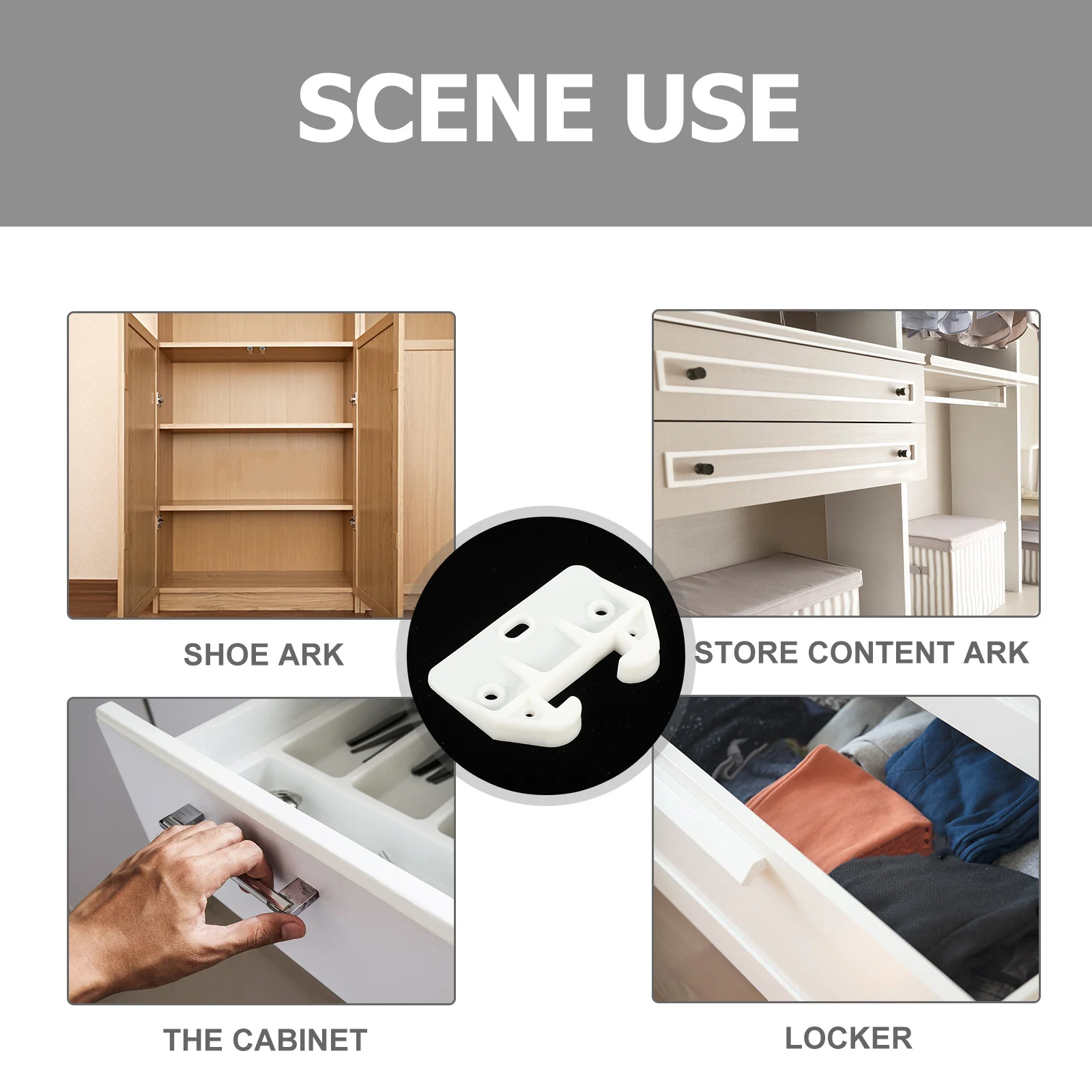 

12pcs Stoppers Plastic Replacement Parts For Dresser Stops Cabinet Stoppers Anti-Slip Sturdy Pp Non-Sliding Furniture Drawer