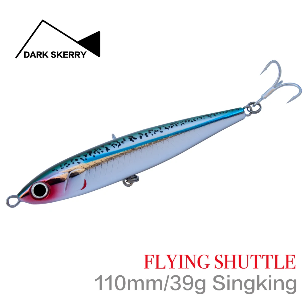 Przynęty wędkarskie Dark Skerry Pencil 110mm 39g Tonące 4X Haczyki Sztuczne Twarde Wobblery Swimbait Dalekie Rzuty Sprzęt Wędkarski Przynęty