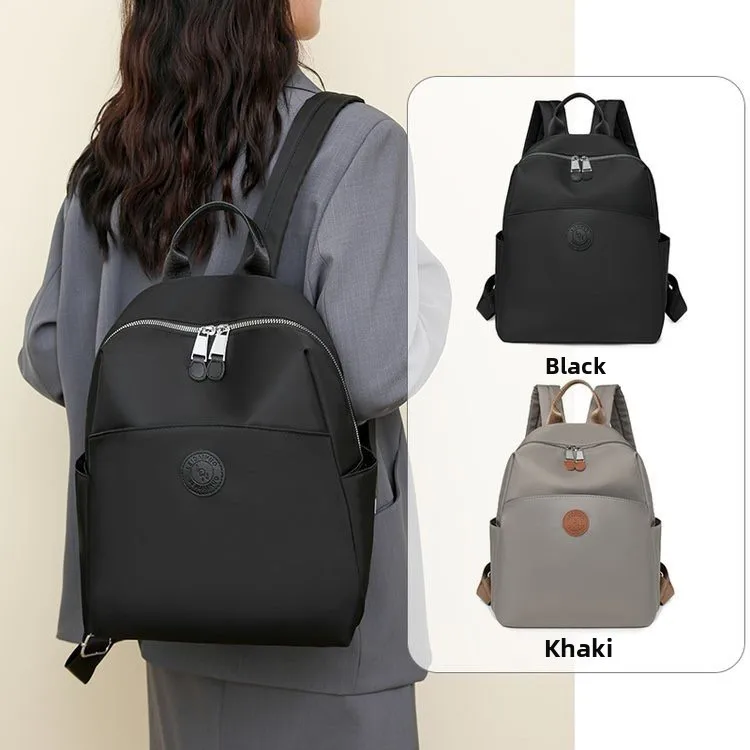 Casual Oxford Cloth Backpack Large Capacity Travel Canvas Ladies Bag Fashionable New Model Simple Design Commuter Style Women...