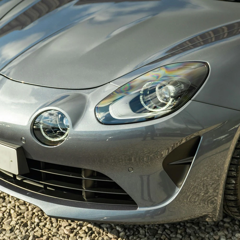 For Alpine 110 Smoke Black Pre Cut Car Headlight Protective Film TPU PPF Anti-Scratch Car Vinyl Wrap Kit High-Gloss Film Kit