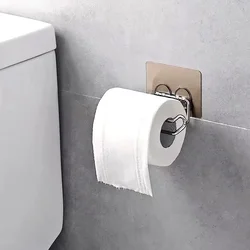 304Stainless Steel Tissue Holder Punch-free Toilet Paper Rack Bathroom Roll Holder Household Bathroom Simple Toilet Paper Holder
