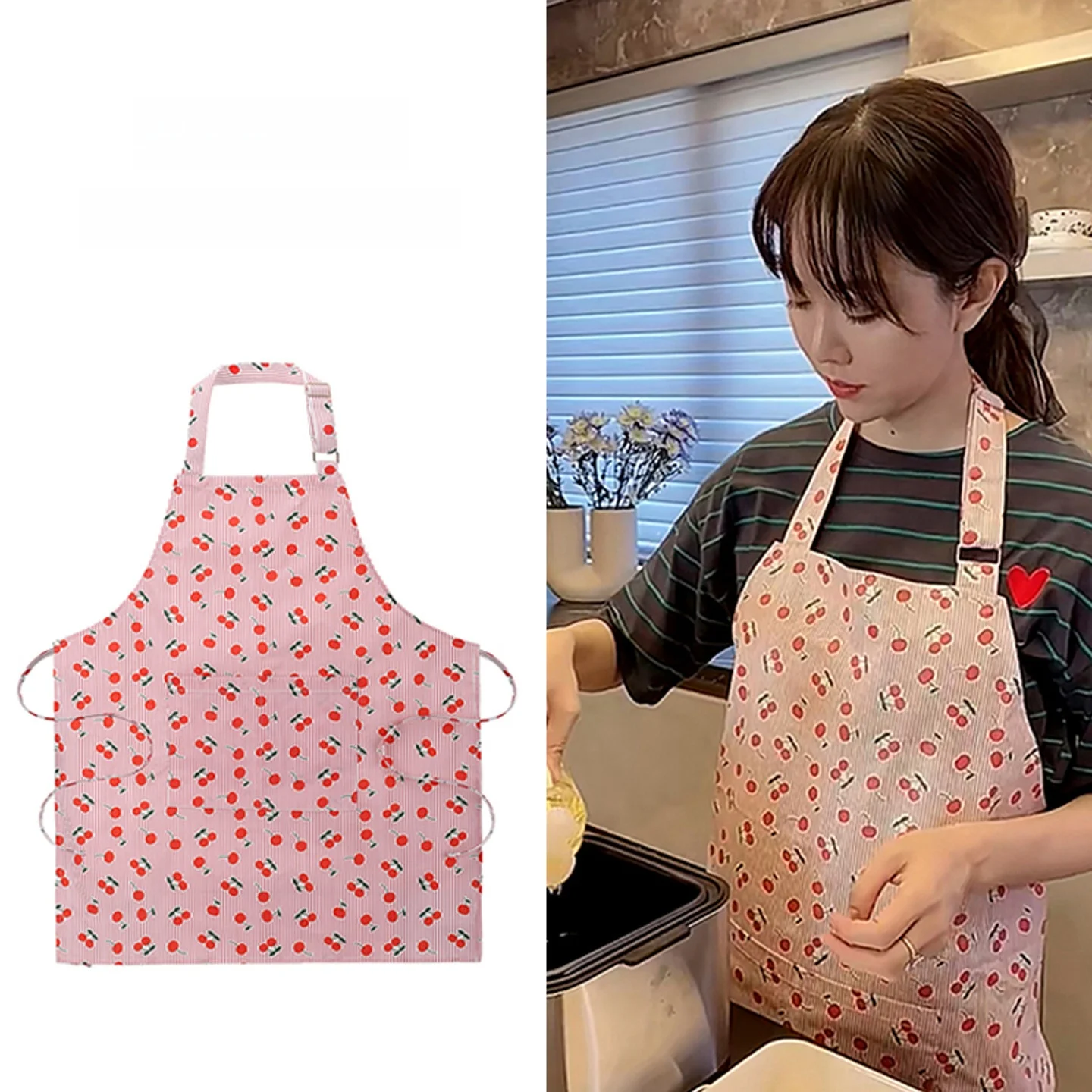 

Young Style Kitchen Apron Waterproof Oil Resistant Cooking High End Feeling Home Use New 2025 Popular Super Strong Apron