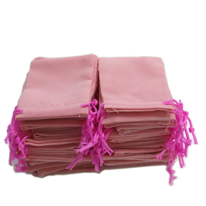 100PCS Multi-Color 5x7cm Velvet Dust Bags with Drawstring - Cotton Gift Bags for Jewelry Bracelets Watch Straps Packaging