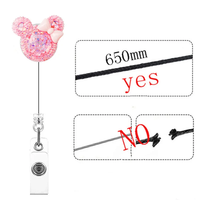 1pc  Retractable Badge Reel For Nurse Doctor Card Holder Office Hospital Supplies Boy Girl Name Card