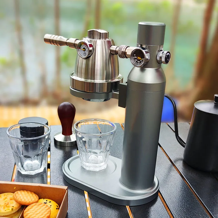 High pressure extraction stainless steel Espresso coffee maker for camping