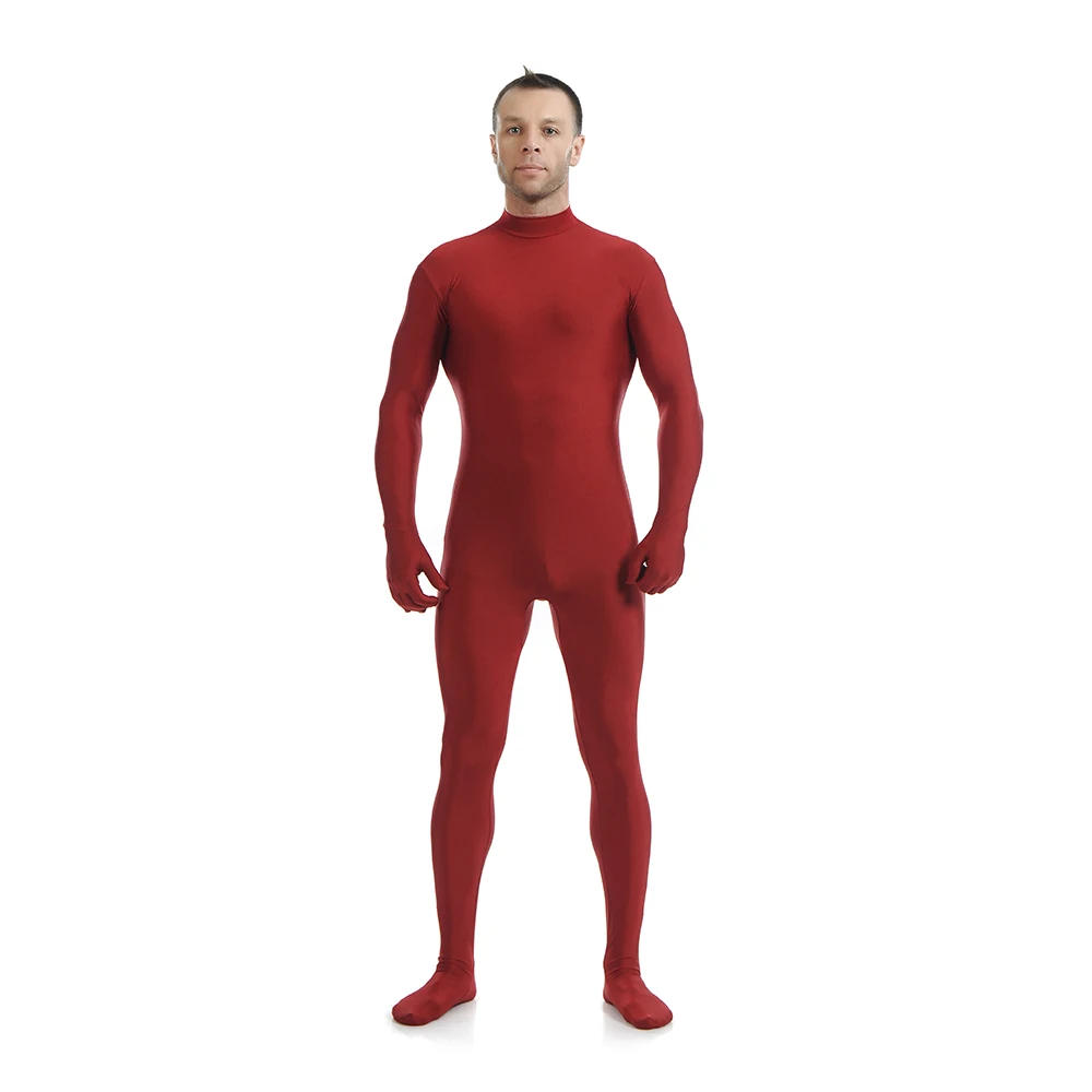 Personalize sob medida feito vermelho zentai terno elastano roupas terno da pele catsuit trajes de halloween adulto bodysuit unissex unitard