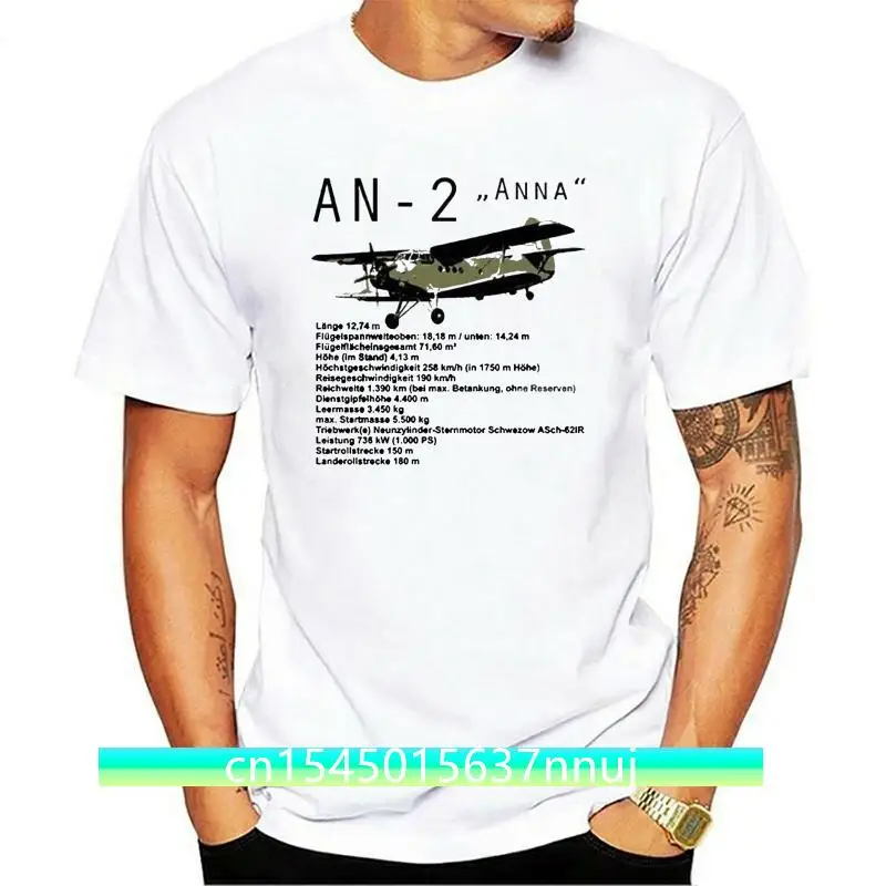 Graphic Tee Shirt For Men An-2 Russischer Doppeldecker Flugzeug Anna Technische Date T Shirt #19961make Shirts