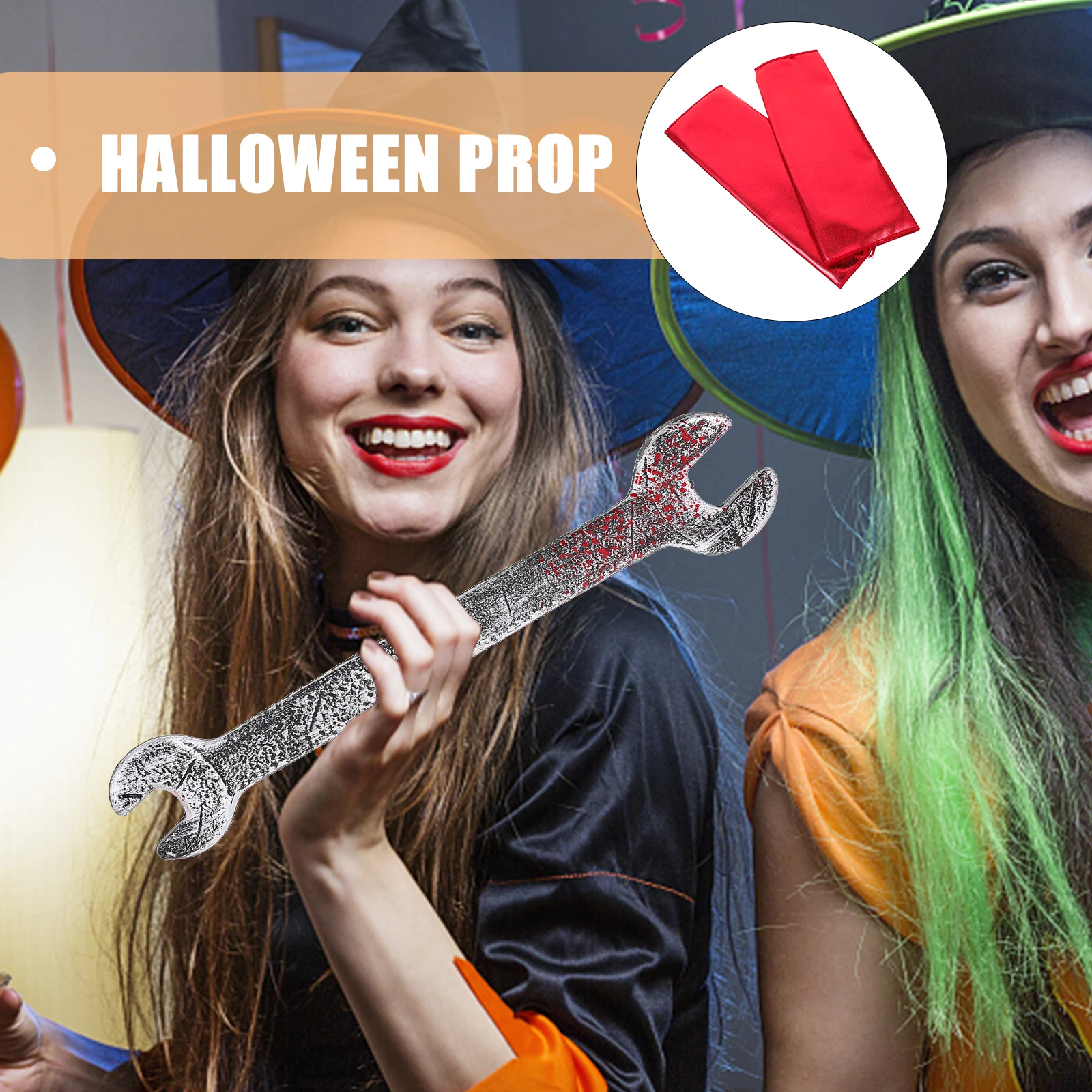 

3 Pcs Fake Wrench Props Simulated Makeup Costume Novelty Halloween Tool Plastic