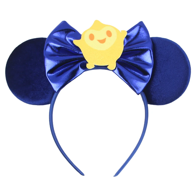 Disney Anime Wish Sequined Ear Headband for Adults Mickey Mouse Hairbands Women Bows Hair Accessories Girls Festival Party Gifts