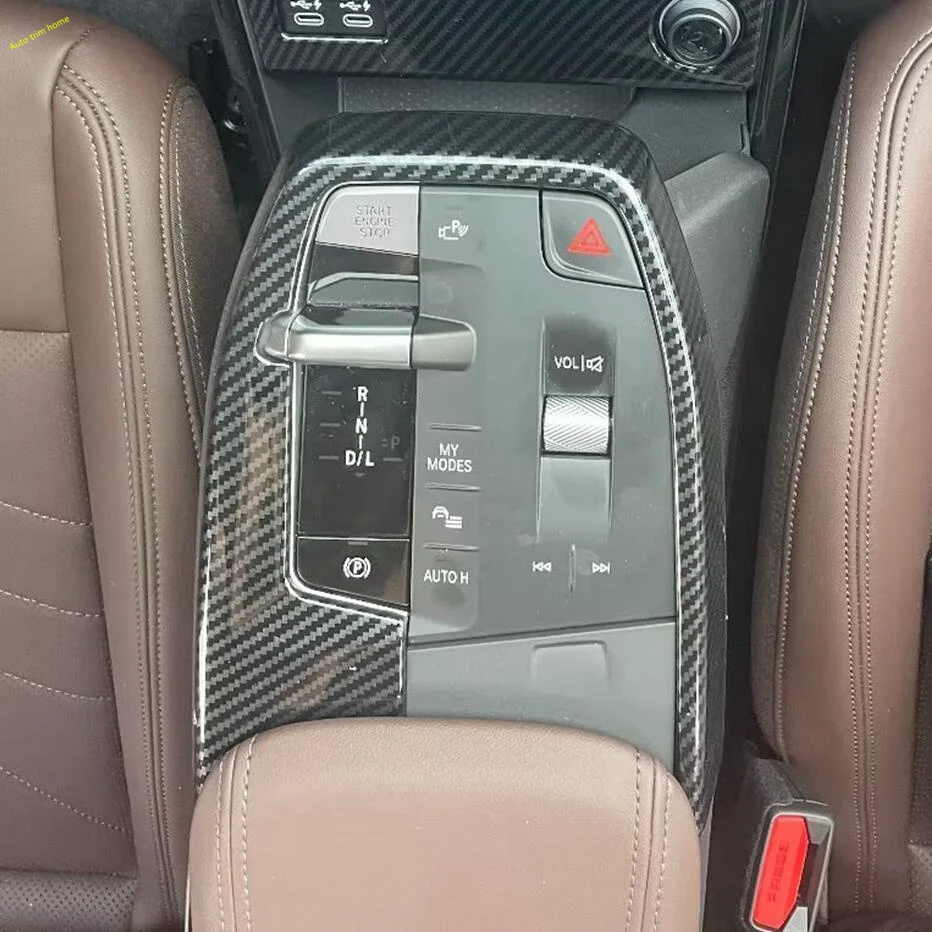 ABS الكربون نقل الأكشاك التحول صندوق التروس زخارف اللوحات غطاء إطاري الكسوة صالح لسيارات BMW X1 U11 2023 2024 اكسسوارات السيارات