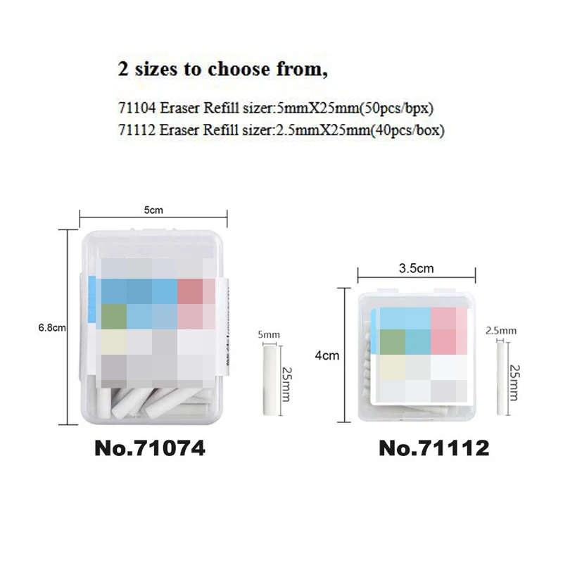 Electric Eraser Refill 2.5/5mm kawaii Kneaded Erasers For Pencils Office School Correction Art Supplies Rubber Hair trimmer Vgr