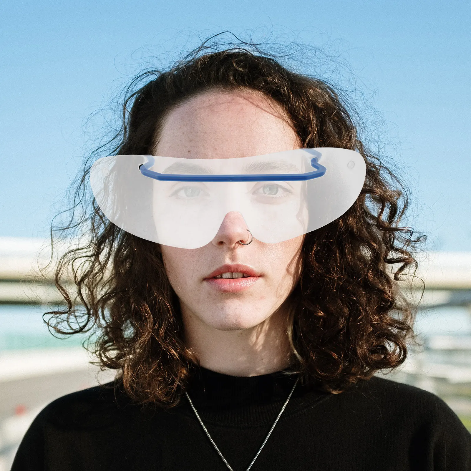 10Pcs Disposable Eye Mask Professional Protective Glasses for Adults Windproof Spittle Proof Hd Lens Eye Protector Unisex