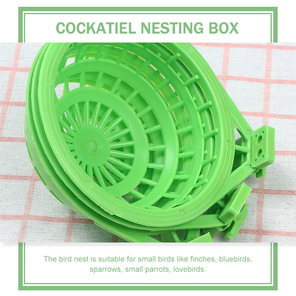 6 Pcs Bird Nest Bowl Cage Small Canary Nests for Cages Plastic Hanging Parrot Container