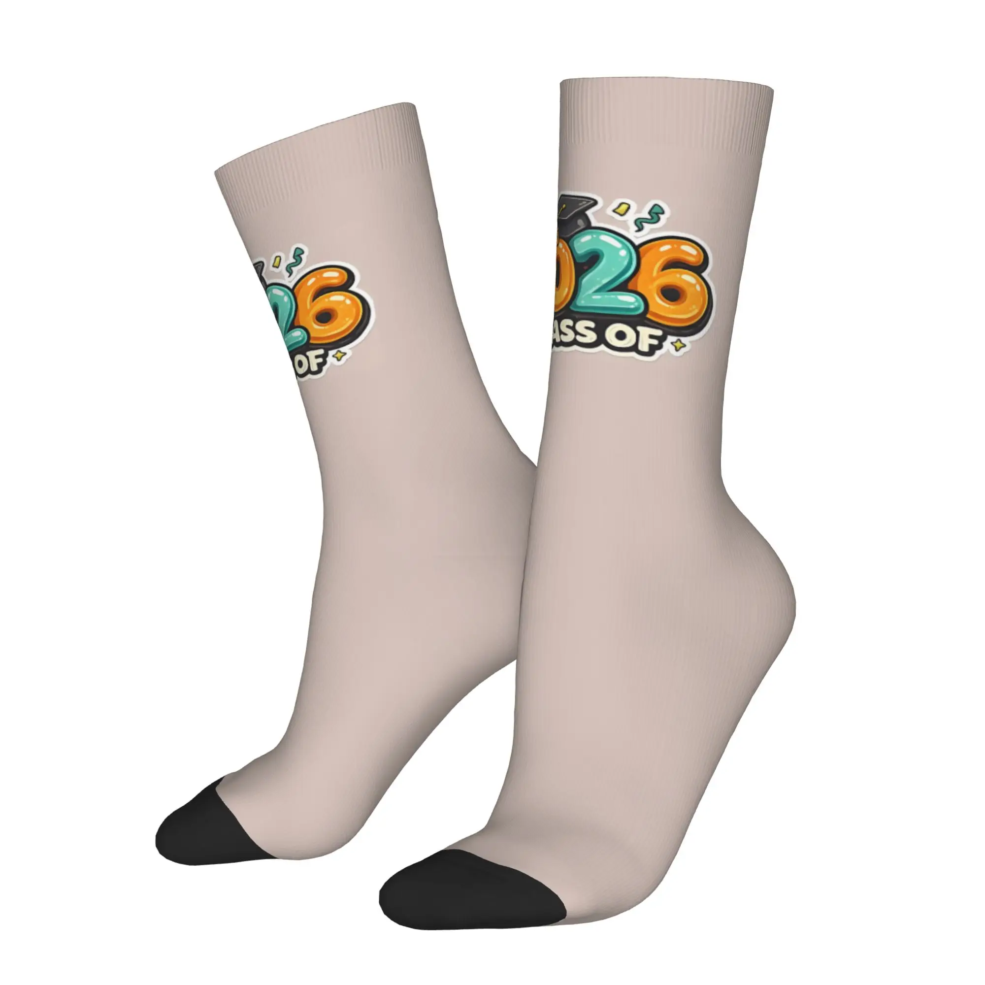 Funny Sock Graduation in 2026 Class Of 2026 Graduation Cap  Style Rock Seamless  Printed Men Crew Socks Casual Men's Socks