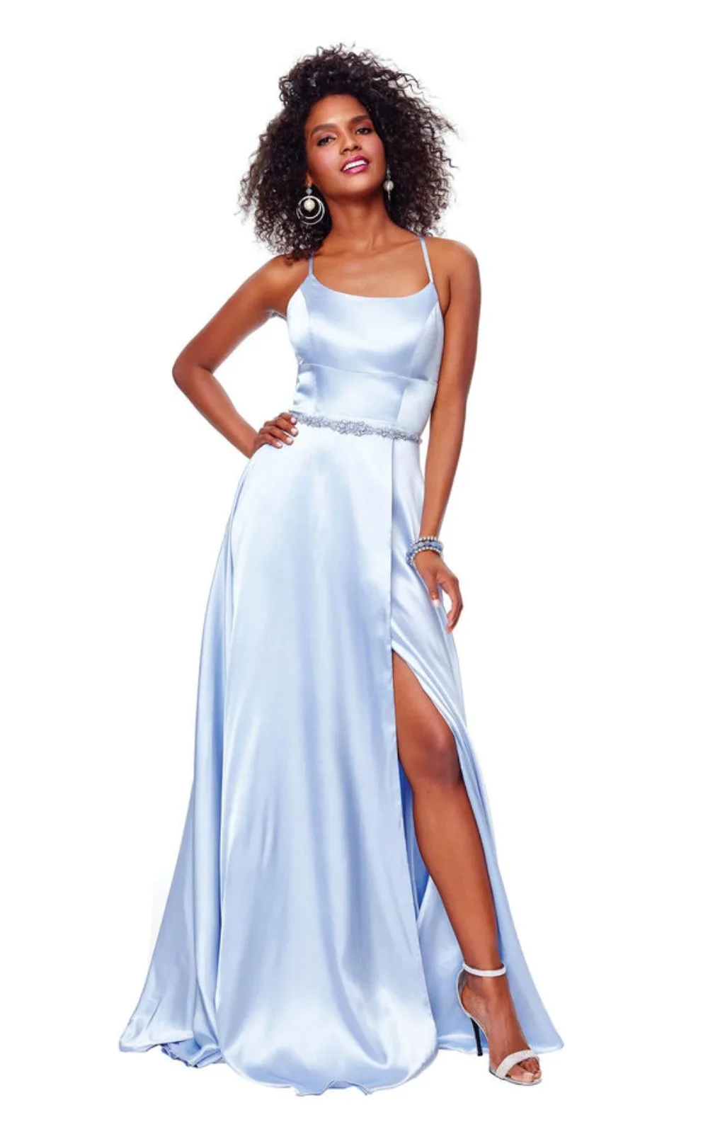 

Customized Classic Charmeuse Sash Pleat A-line Spaghetti strap Long Dresses Bespoke Occasion Dresses Modern Style Simple Fashion