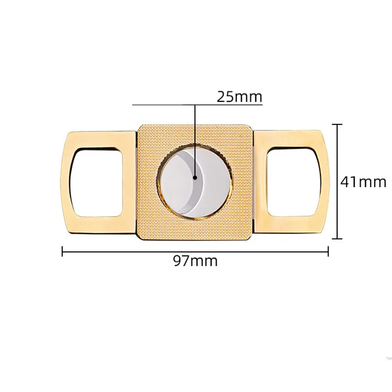 Gold Cigar Cutter Portable Metal Sharp Guillotine Cigar Outdoor Travel Stainless Steel Cigar Scissors For Cuban