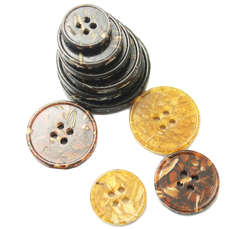 

10PCS 18-25mm Coat Windbreaker Resin Buttons Shirt Hand-sewn Four-eye Button Jacket Suit Decorative Button Wholesale