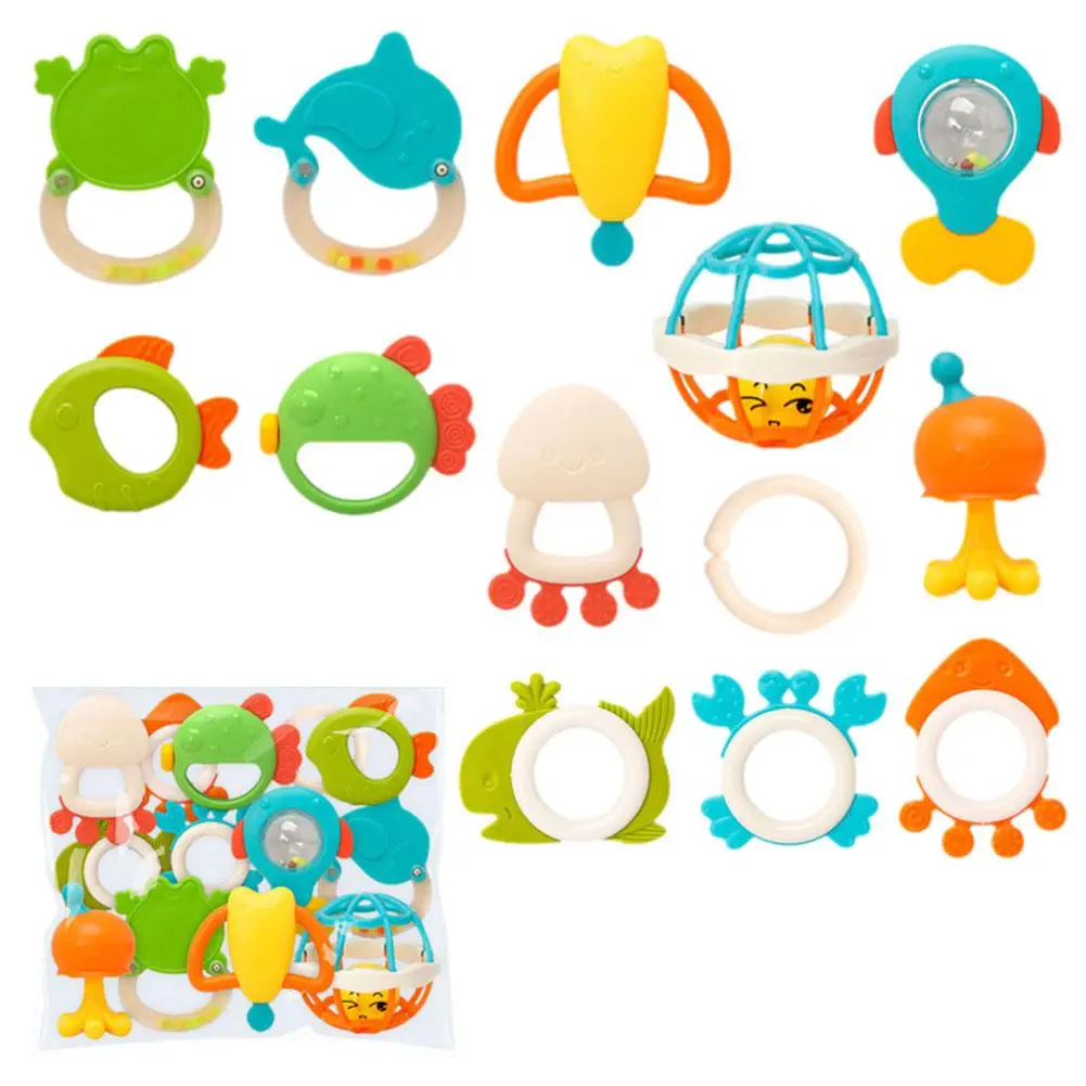 Baby Rasseln Spielzeug Set Baby Rasseln 0-12 Monate Baby Pädagogisches Spielzeug Sensorische Pädagogische Entwicklung Spielzeug Neugeborenen Geschenk